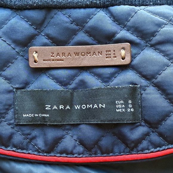 Zara Navy Quilted Equestrian Vest, Woman’s Small - Picture 3 of 7